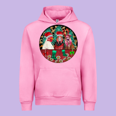 Chickens Urban Hoodie Designed By Cowhidedigitalart