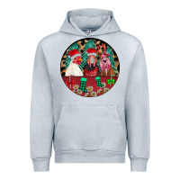 Heather Grey Chickens Urban Hoodie - CowhideDigitalArt