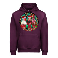 Mauve Wine Chickens Urban Hoodie - CowhideDigitalArt