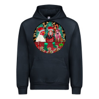 Navy Chickens Urban Hoodie - CowhideDigitalArt