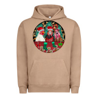 Pigment Burro Chickens Urban Hoodie - CowhideDigitalArt
