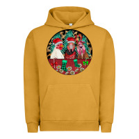 Pigment Peanut Butter Chickens Urban Hoodie - CowhideDigitalArt