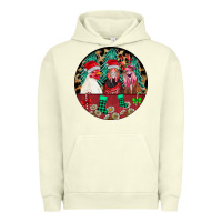 Pigment Pistachio Chickens Urban Hoodie - CowhideDigitalArt