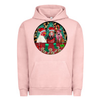 Pigment Salmon Chickens Urban Hoodie - CowhideDigitalArt