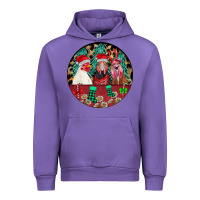 Tulip Chickens Urban Hoodie - CowhideDigitalArt