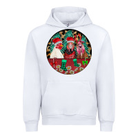 White Chickens Urban Hoodie - CowhideDigitalArt