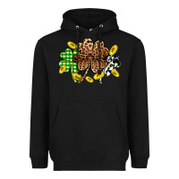 Black St. Patrick's Day shamrocks Heavyweight Hoodie - OliviaCreatesArt