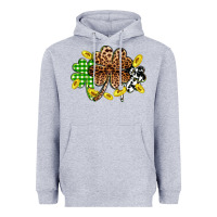 Heather Grey St. Patrick's Day shamrocks Heavyweight Hoodie - OliviaCreatesArt