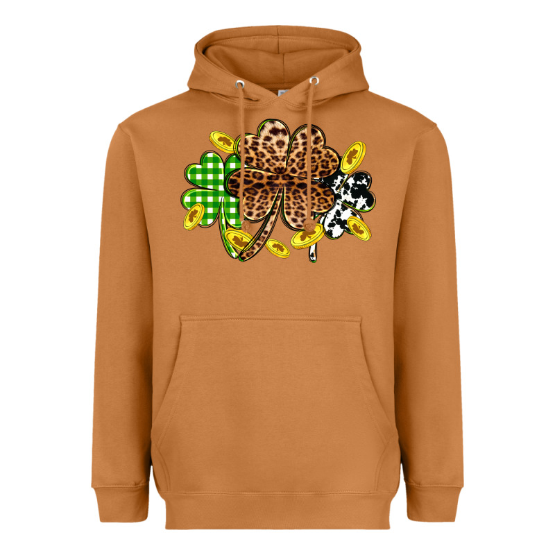 St. Patrick's Day Shamrocks Heavyweight Hoodie by OliviaCreatesArt | Teevron
