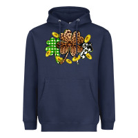 Navy St. Patrick's Day shamrocks Heavyweight Hoodie - OliviaCreatesArt
