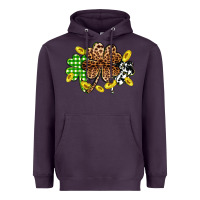 Plum St. Patrick's Day shamrocks Heavyweight Hoodie - OliviaCreatesArt