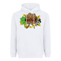 White St. Patrick's Day shamrocks Heavyweight Hoodie - OliviaCreatesArt