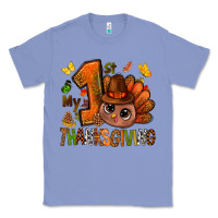 Colony Blue my first thanksgiving with turkey bbs Classic Tee - BundleAndBundleShop