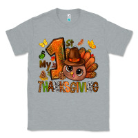 Heather Grey my first thanksgiving with turkey bbs Classic Tee - BundleAndBundleShop