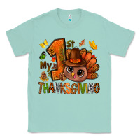Seafoam my first thanksgiving with turkey bbs Classic Tee - BundleAndBundleShop