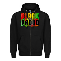 Black black and proud Zipper Hoodie - CowGirlArtShop