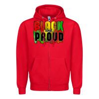 Red black and proud Zipper Hoodie - CowGirlArtShop