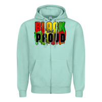 Seafoam black and proud Zipper Hoodie - CowGirlArtShop