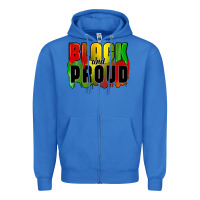 True Royal black and proud Zipper Hoodie - CowGirlArtShop