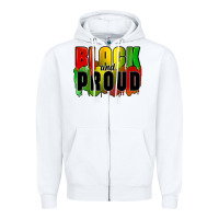 White black and proud Zipper Hoodie - CowGirlArtShop