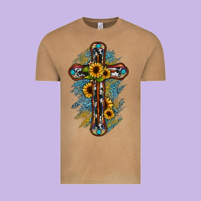 Cross Vintage Tee Designed By Jahusdesignshop