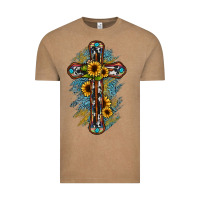 Vintage Coffee cross Vintage Tee - JahusDesignShop