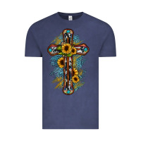 Vintage Denim cross Vintage Tee - JahusDesignShop