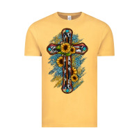 Vintage Mustard cross Vintage Tee - JahusDesignShop