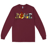 Burgundy love crawfish western mardi gras Long Sleeve Tee - Jasminsmagicworld
