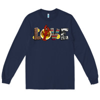 Navy love crawfish western mardi gras Long Sleeve Tee - Jasminsmagicworld