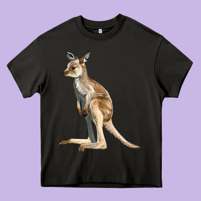 Baby Kangaroo Heavy Core Tee Designed By Lillyallendesigns