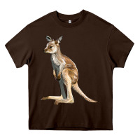 Chocolate Brown baby kangaroo Heavy Core Tee - LillyAllenDesigns