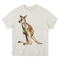 Cream baby kangaroo Heavy Core Tee - LillyAllenDesigns