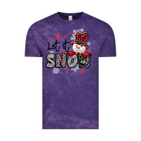 Cloud Purple let it snow sowman snowflake Vintage Tee - MaliasSmallBusiness