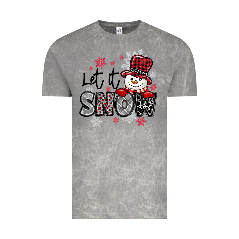 Let It Snow Sowman Snowflake Vintage Tee by MaliasSmallBusiness | Teevron