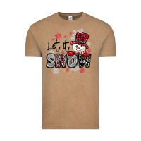 Vintage Coffee let it snow sowman snowflake Vintage Tee - MaliasSmallBusiness