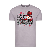 Vintage Zinc let it snow sowman snowflake Vintage Tee - MaliasSmallBusiness
