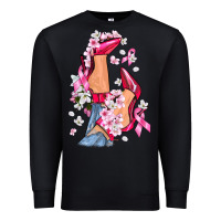 Black Cancer high heels Breast Cancer Premium Sweatshirt - FaDigitalArtStudio