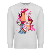 Dove Grey Cancer high heels Breast Cancer Premium Sweatshirt - FaDigitalArtStudio