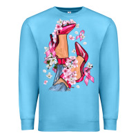 Ocean Blue Cancer high heels Breast Cancer Premium Sweatshirt - FaDigitalArtStudio