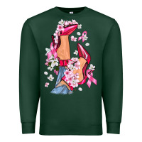 Sports Green Cancer high heels Breast Cancer Premium Sweatshirt - FaDigitalArtStudio