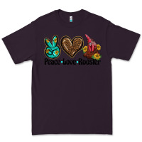 Plum peace love rooster Premium Tee - BarkalooDesign