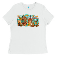 White thanksgiving coffee Ladies Tee - Jasminsmagicworld