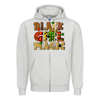 Dove Grey black girl magic juneteenth Zipper Hoodie - CowGirlArtShop