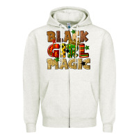 Oatmeal Heather black girl magic juneteenth Zipper Hoodie - CowGirlArtShop