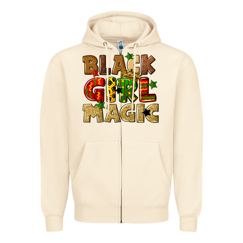 Black Girl Magic Juneteenth Zipper Hoodie by CowGirlArtShop | Teevron