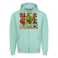 Seafoam black girl magic juneteenth Zipper Hoodie - CowGirlArtShop