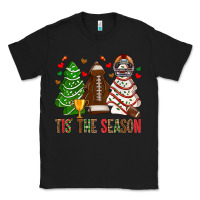 Black tis' the season american football christmas cakes bbs Classic Tee - BundleAndBundleShop