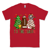 Red tis' the season american football christmas cakes bbs Classic Tee - BundleAndBundleShop