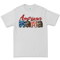 Dove Grey Western American Mama Premium Tee - LillyAllenDesigns